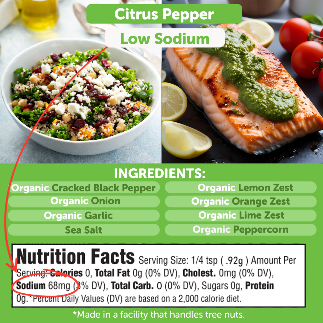 FreshJax Organic Citrus Pepper Seasoning – Low Sodium Lemon & Pepper Blend - BBQRubs.com