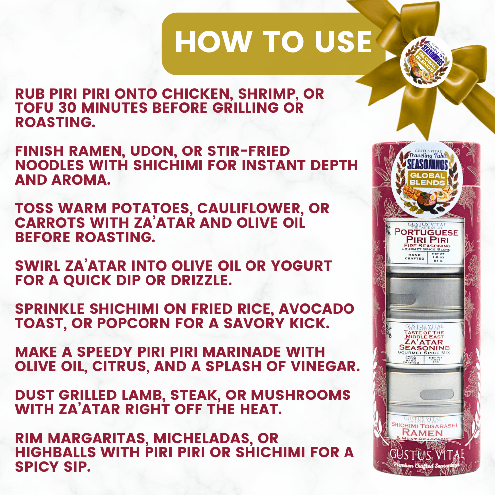 Global Blends: The Traveling Table Seasonings | Gift Pack Set of 3