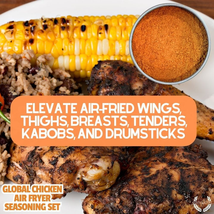 Global Chicken Air Fryer Seasoning Set - Artisanal Spice Blends Six Pack - BBQRubs.com