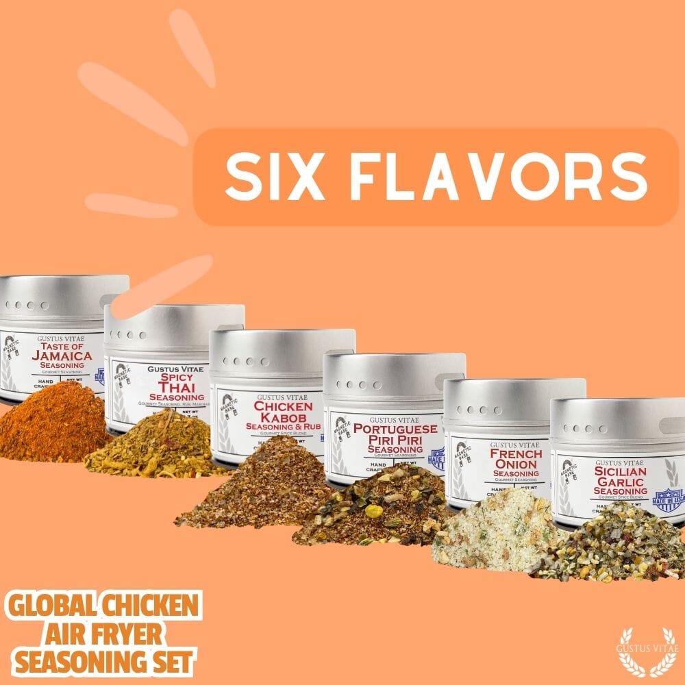 Global Chicken Air Fryer Seasoning Set - Artisanal Spice Blends Six Pack - BBQRubs.com