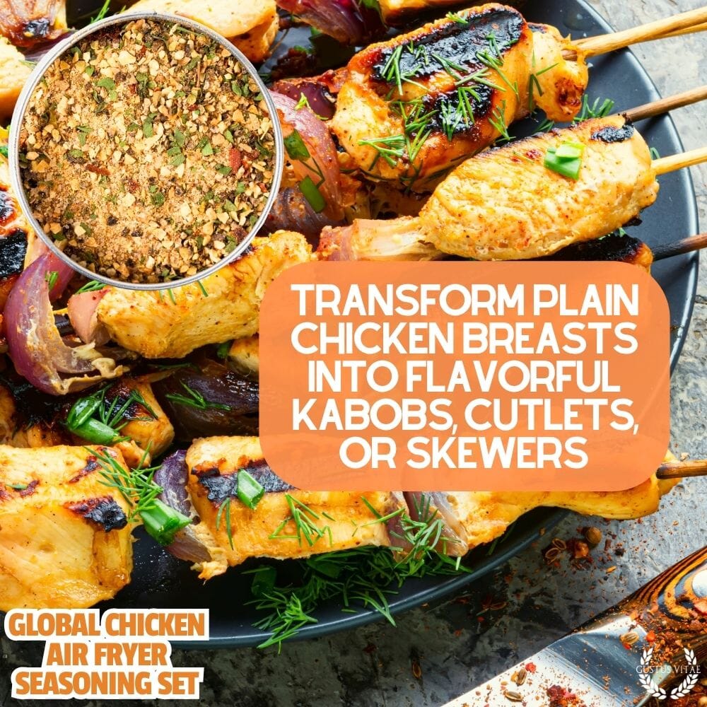 Global Chicken Air Fryer Seasoning Set - Artisanal Spice Blends Six Pack - BBQRubs.com