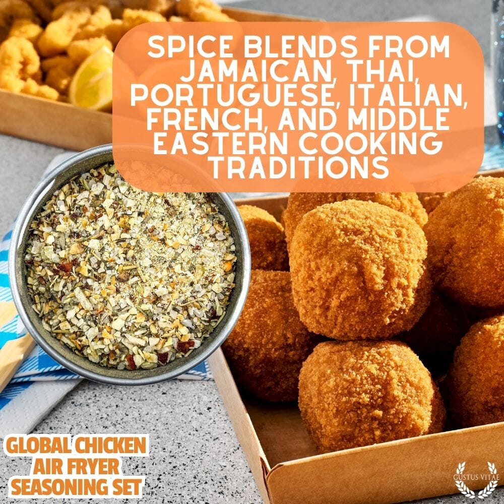 Global Chicken Air Fryer Seasoning Set - Artisanal Spice Blends Six Pack - BBQRubs.com