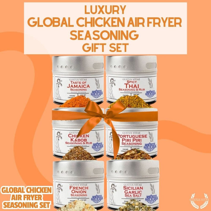 Global Chicken Air Fryer Seasoning Set - Artisanal Spice Blends Six Pack