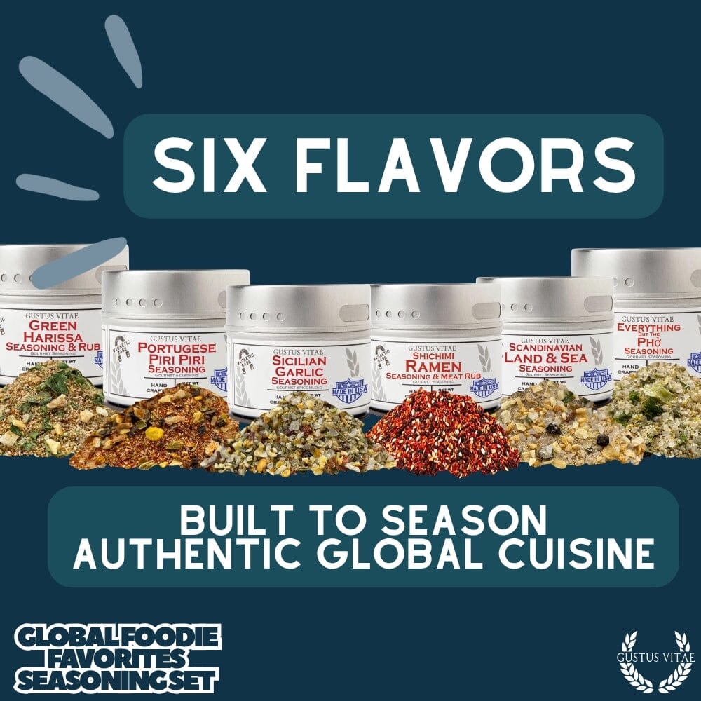 Global Foodie Favorites | World-Spanning 6 Pack Collection | Authentic Gourmet Seasonings and Spice Blends - BBQRubs.com