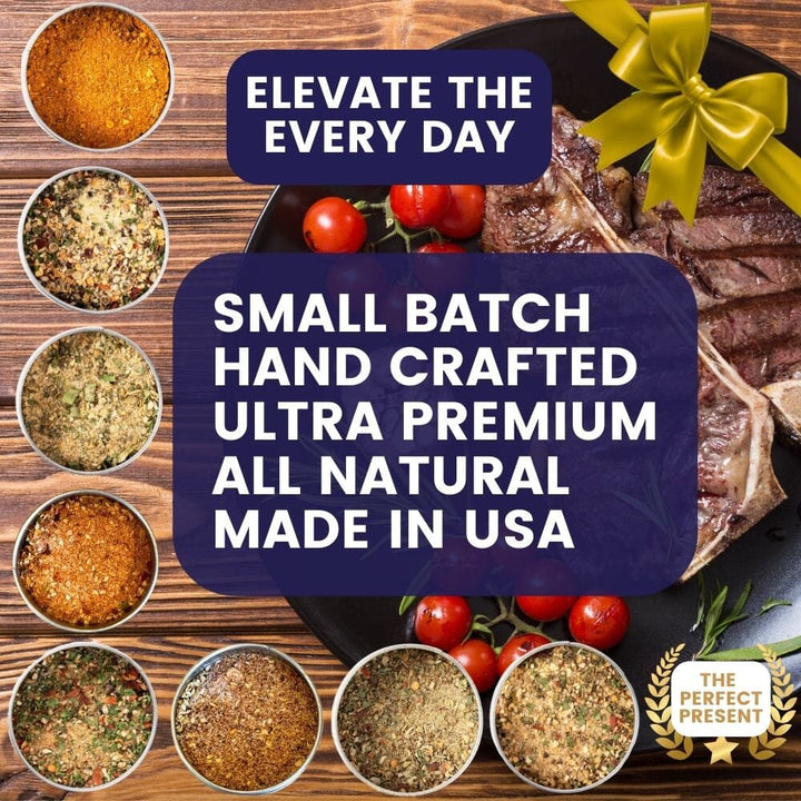 Global Gourmet Bougie BBQ Seasonings | Set of 8 XL Tins