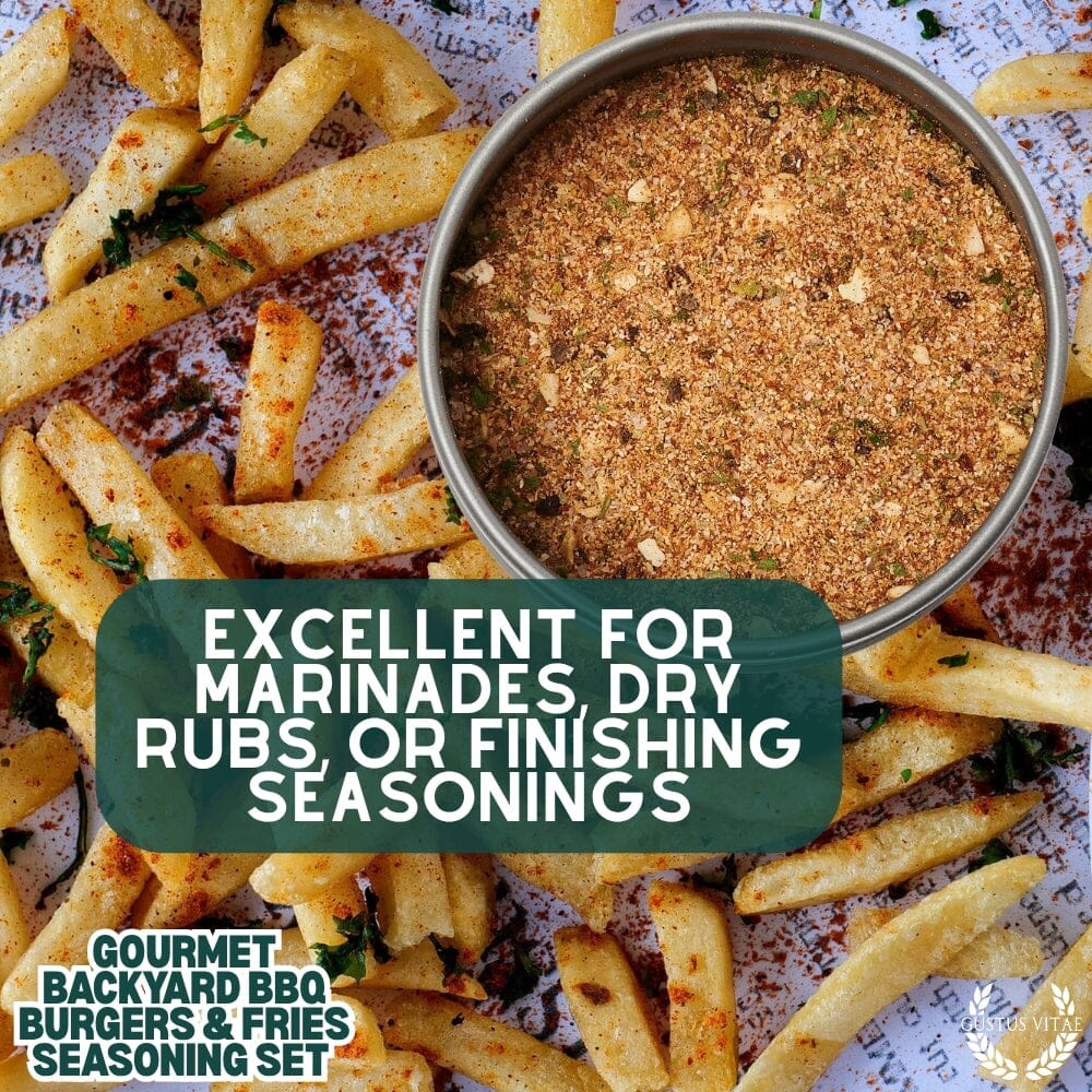 Gourmet Backyard BBQ Burgers & Fries Seasoning Set - Six Pack - BBQRubs.com