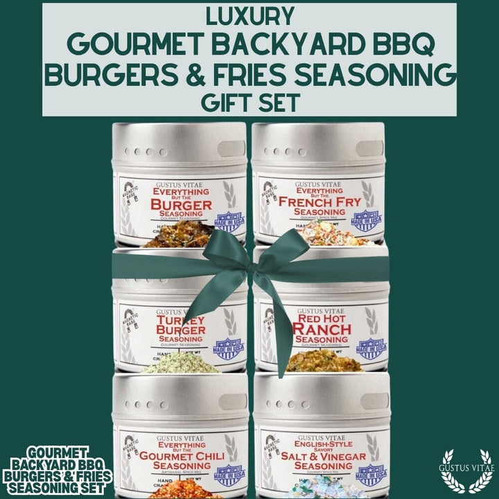 Gourmet Backyard BBQ Burgers & Fries Seasoning Set - Six Pack - BBQRubs.com