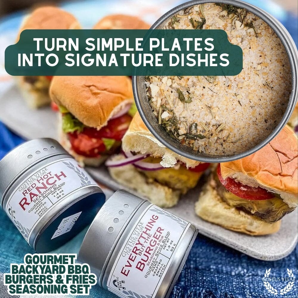 Gourmet Backyard BBQ Burgers & Fries Seasoning Set - Six Pack - BBQRubs.com