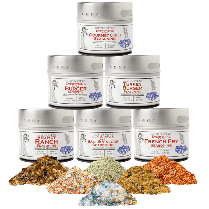 Gourmet Backyard BBQ Burgers & Fries Seasoning Set - Six Pack