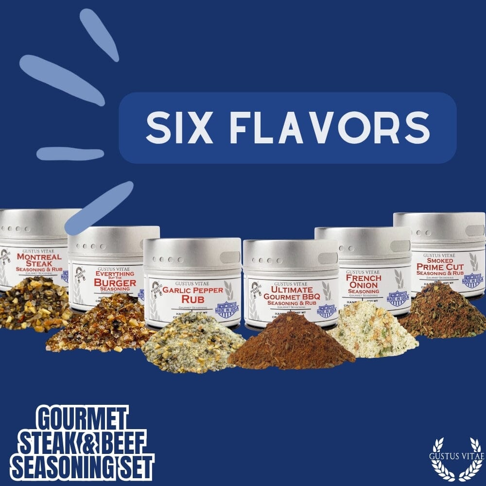 Gourmet BBQ Steak & Beef Seasoning Gift Set - Six Pack - BBQRubs.com