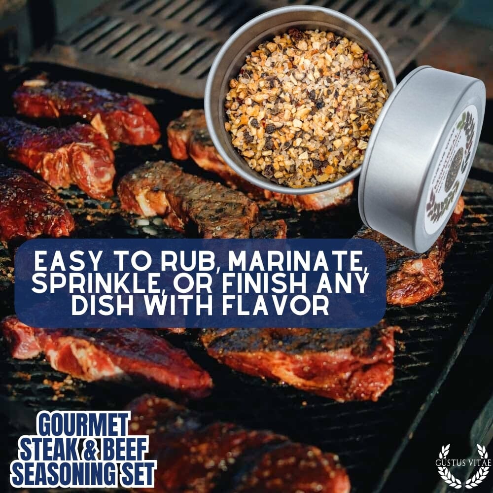 Gourmet BBQ Steak & Beef Seasoning Gift Set - Six Pack - BBQRubs.com