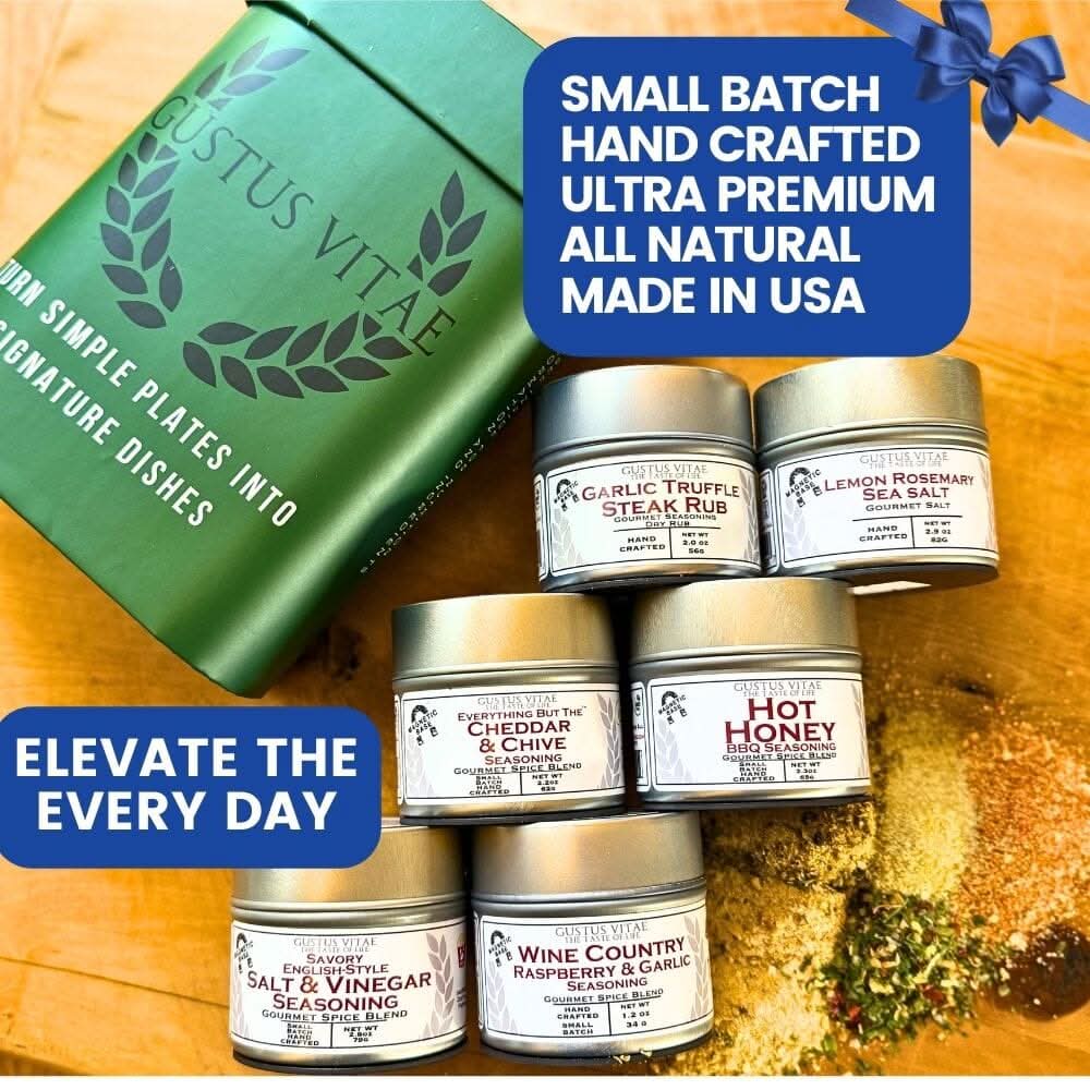 Gourmet Culinary Favorites  | Gift Packaged Seasoning Collection | Set of 6 | Go To Gift For All Occasions