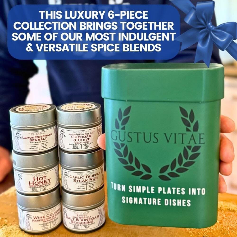 Gourmet Culinary Favorites  | Gift Packaged Seasoning Collection | Set of 6 | Go To Gift For All Occasions