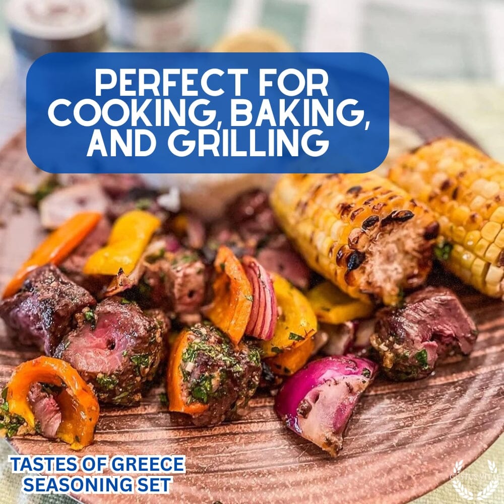 Greek Seasoning Gift Set - Tastes of Greece - Artisanal Spice Blends Six Pack - BBQRubs.com