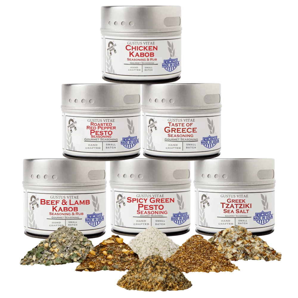 Greek Seasoning Gift Set - Tastes of Greece - Artisanal Spice Blends Six Pack - BBQRubs.com