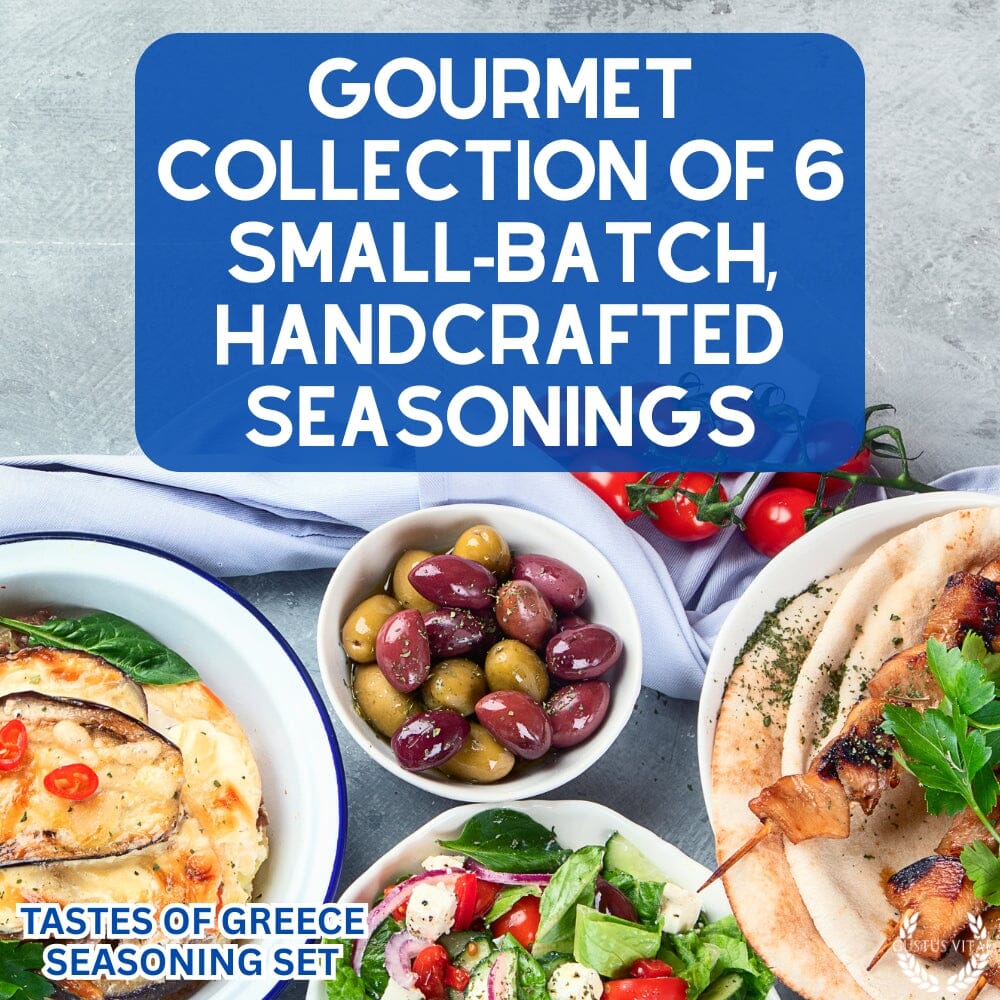 Greek Seasoning Gift Set - Tastes of Greece - Artisanal Spice Blends Six Pack - BBQRubs.com