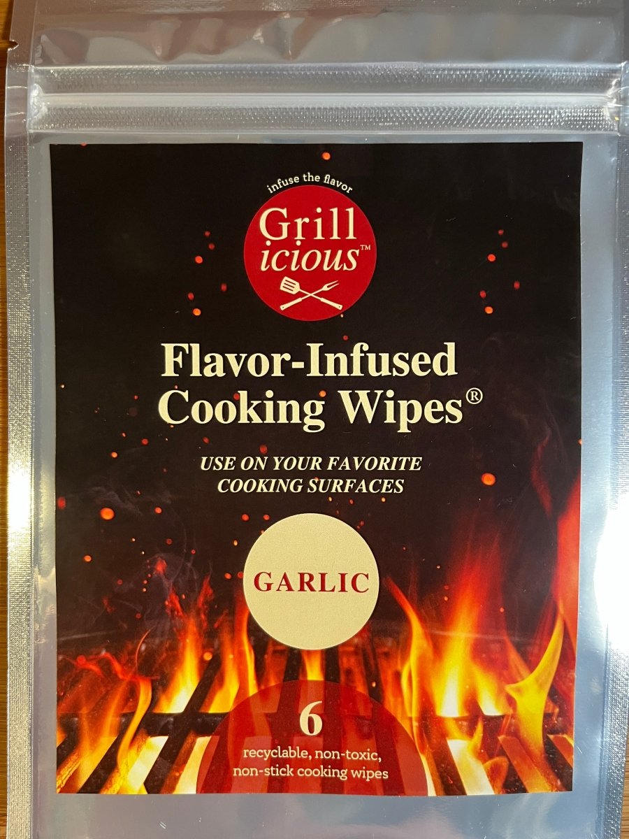 Grillicious - Garlic Flavor-Infused Grill and Pan Wipes® - 6 Pack - BBQRubs