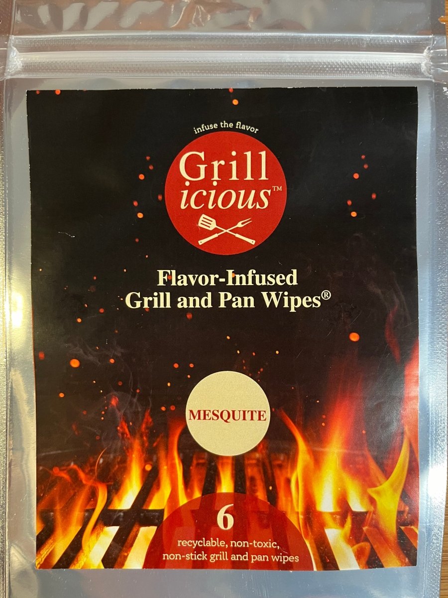 Grillicious - Mesquite Madness Flavor-Infused Grill and Pan Wipes® - 6 Pack - BBQRubs