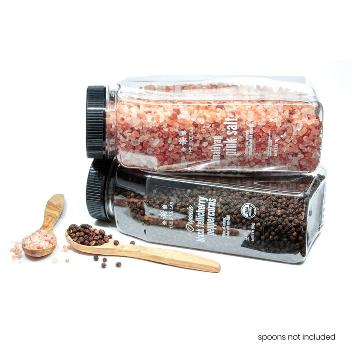 Himalayan Pink Salt Coarse & Organic Black Tellicherry Peppercorns Combo Pack - BBQRubs.com