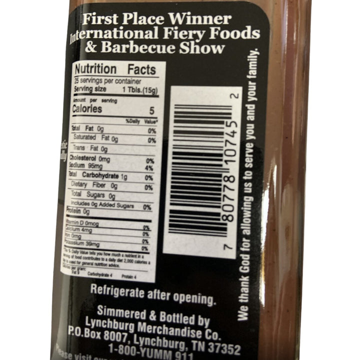 Historic Lynchburg Keto/Diabetic Friendly BBQ Sauce MILD 16 oz - BBQRubs