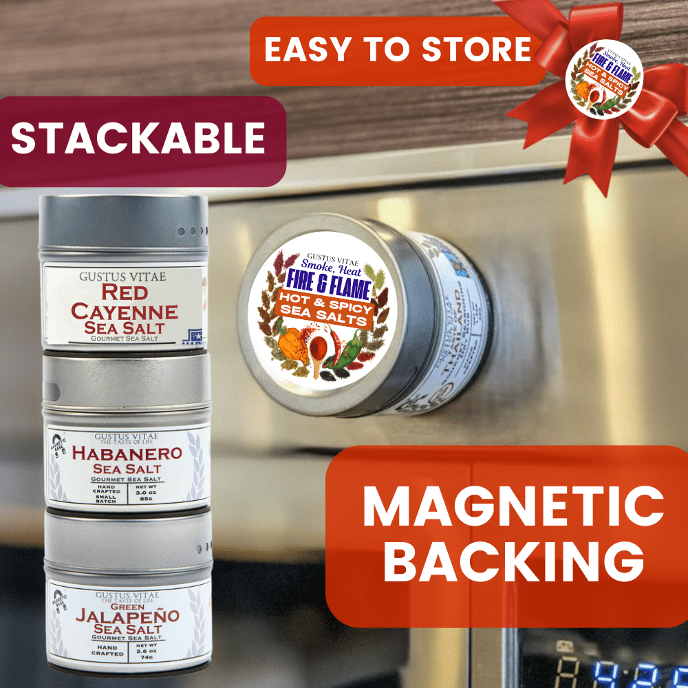 Hot & Spicy Sea Salts: Smoke, Heat, Fire & Flame | Gift Pack Set of 3