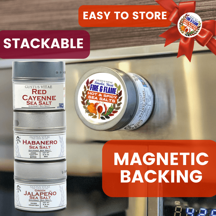 Hot & Spicy Sea Salts: Smoke, Heat, Fire & Flame | Gift Pack Set of 3