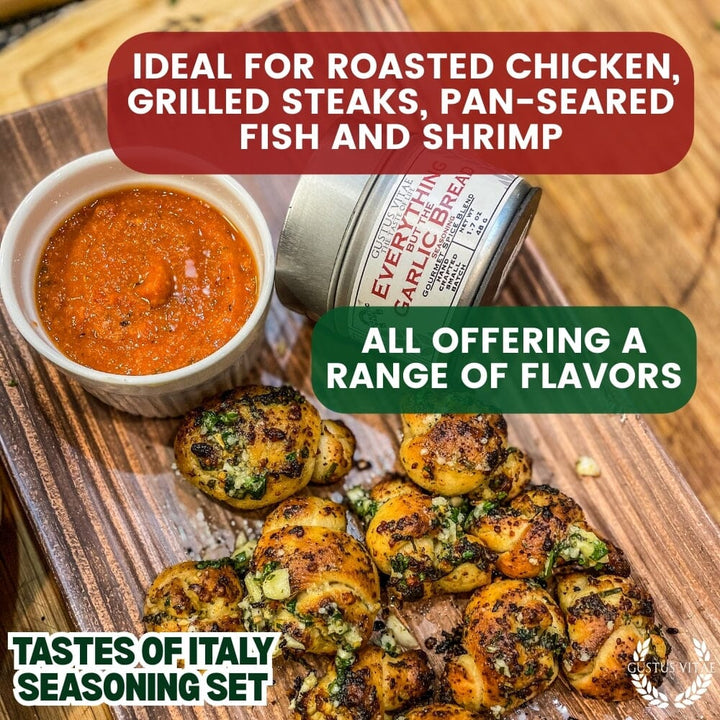 Italian Seasoning Gift Set - Tastes of Italy - Artisanal Spice Blends Six Pack - BBQRubs.com