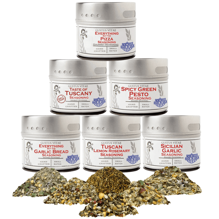 Italian Seasoning Gift Set - Tastes of Italy - Artisanal Spice Blends Six Pack - BBQRubs.com