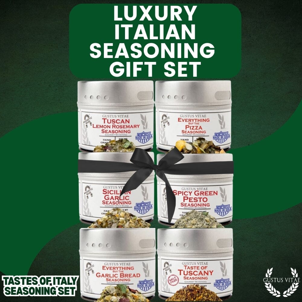 Italian Seasoning Gift Set - Tastes of Italy - Artisanal Spice Blends Six Pack - BBQRubs.com