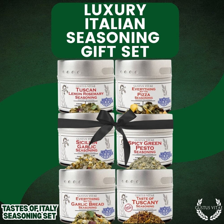 Italian Seasoning Gift Set - Tastes of Italy - Artisanal Spice Blends Six Pack - BBQRubs.com
