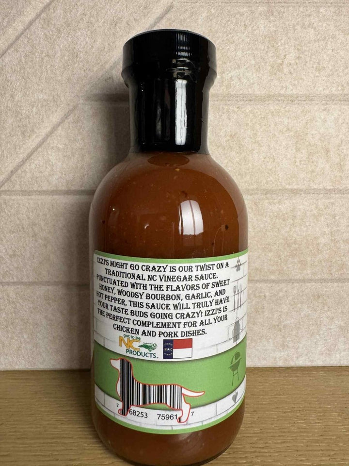 Izzi’s Might Go Crazy – NC Honey Bourbon Garlic BBQ Sauce (12 oz) - BBQRubs.com