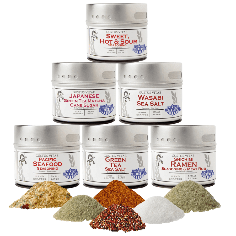 Japanese Seasoning Gift Set - Tastes of Japan - Artisanal Spice Blends Six Pack - BBQRubs.com