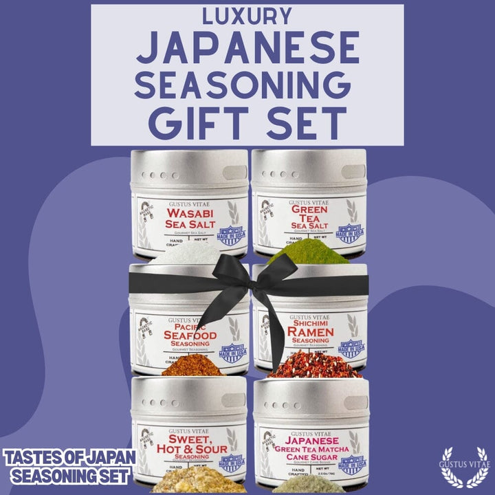 Japanese Seasoning Gift Set - Tastes of Japan - Artisanal Spice Blends Six Pack - BBQRubs.com