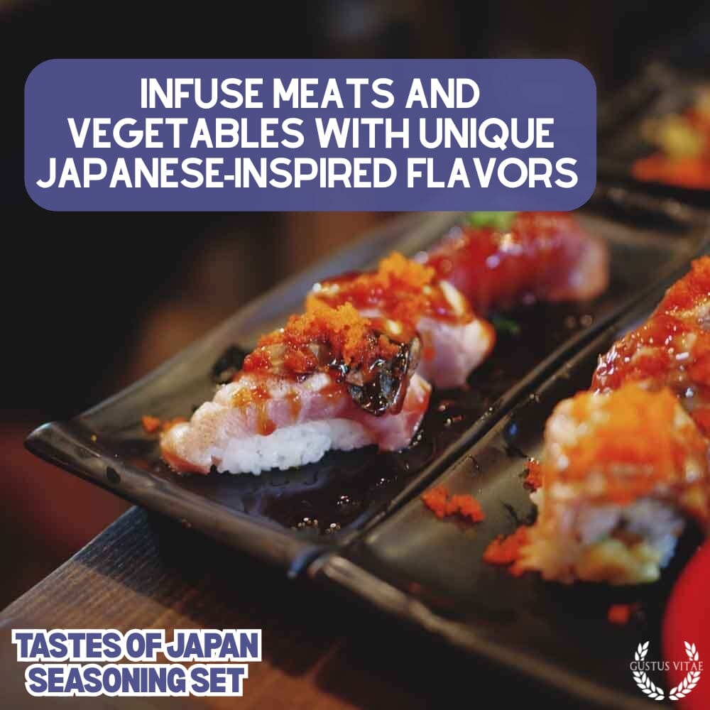 Japanese Seasoning Gift Set - Tastes of Japan - Artisanal Spice Blends Six Pack - BBQRubs.com