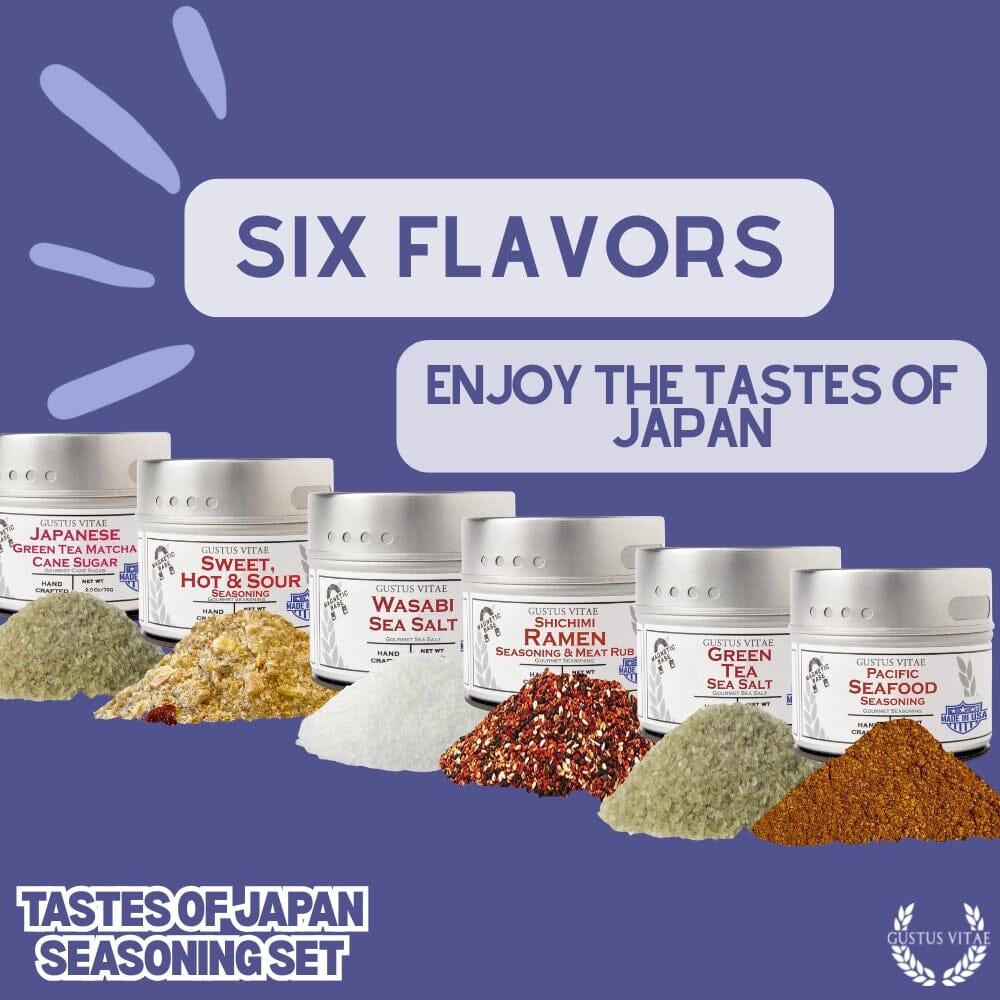Japanese Seasoning Gift Set - Tastes of Japan - Artisanal Spice Blends Six Pack - BBQRubs.com