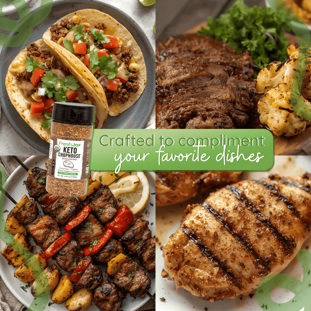 Keto Chophouse® Organic Steak Seasoning – Low Sodium Bold Flavor for Steak, Pork & Veggies - BBQRubs.com