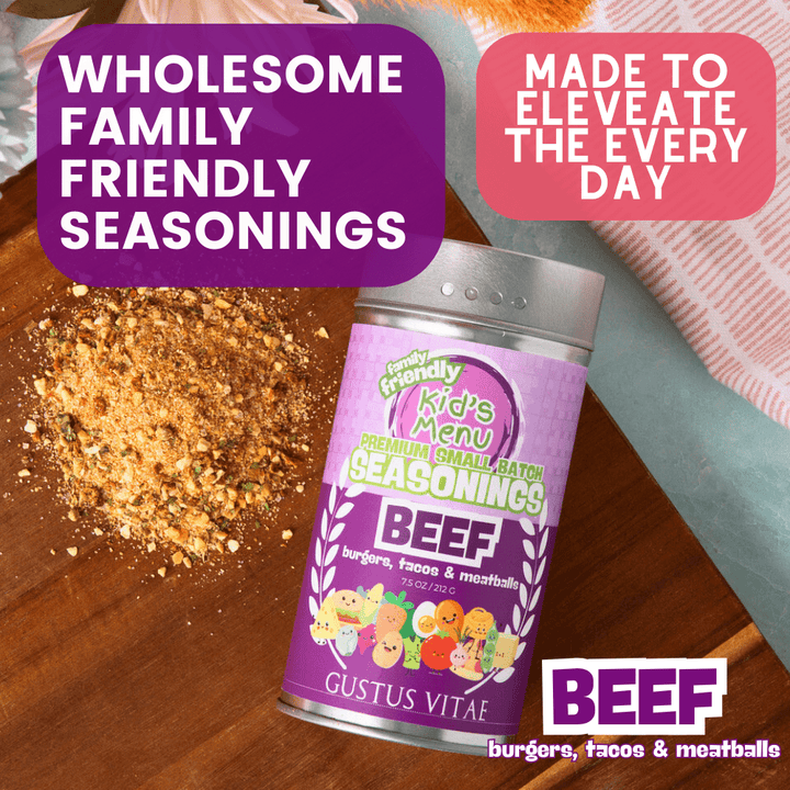 Kid’s Menu: Beef: Burgers, Tacos & Meatballs Seasoning