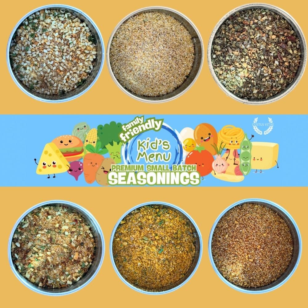 Kid's Menu Deluxe Seasoning Collection | Set of 6 XL Tins