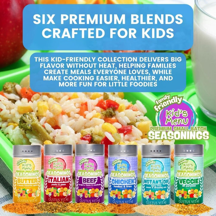 Kid's Menu Deluxe Seasoning Collection | Set of 6 XL Tins