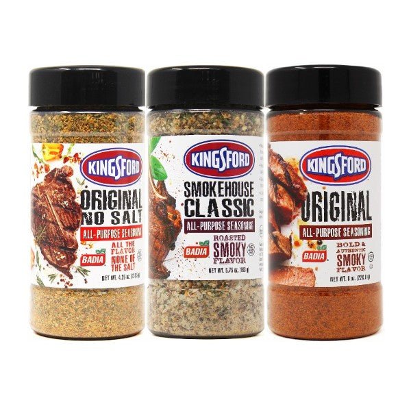Kingsford Original, No Salt & Smokehouse All-Purpose Seasoning Bundle - BBQRubs.com