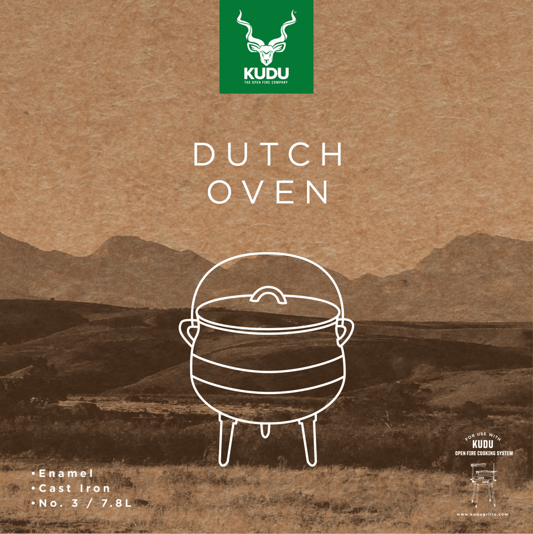 KUDU Enamel Dutch Oven No. 3 Potjie - BBQRubs.com