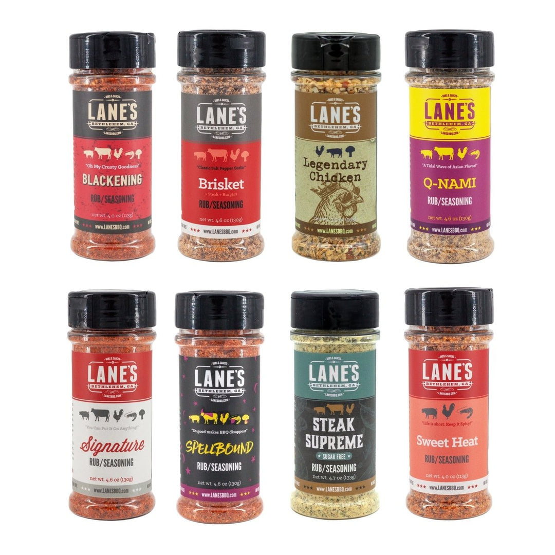 Lane's Most Popular 8 Rubs Set - BBQRubs.com
