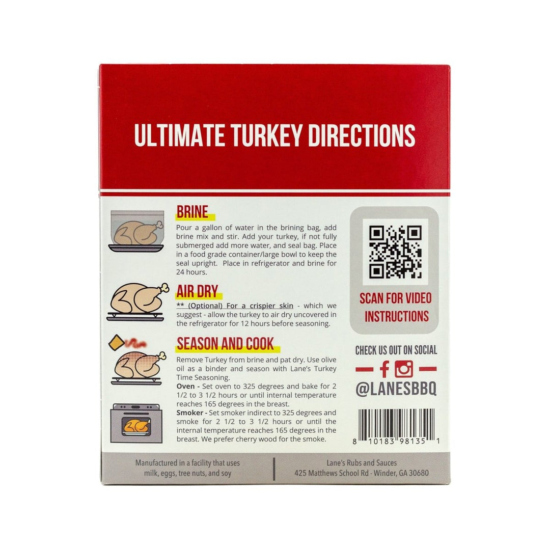 Lane's Turkey Brine Kit - Single Use - BBQRubs.com