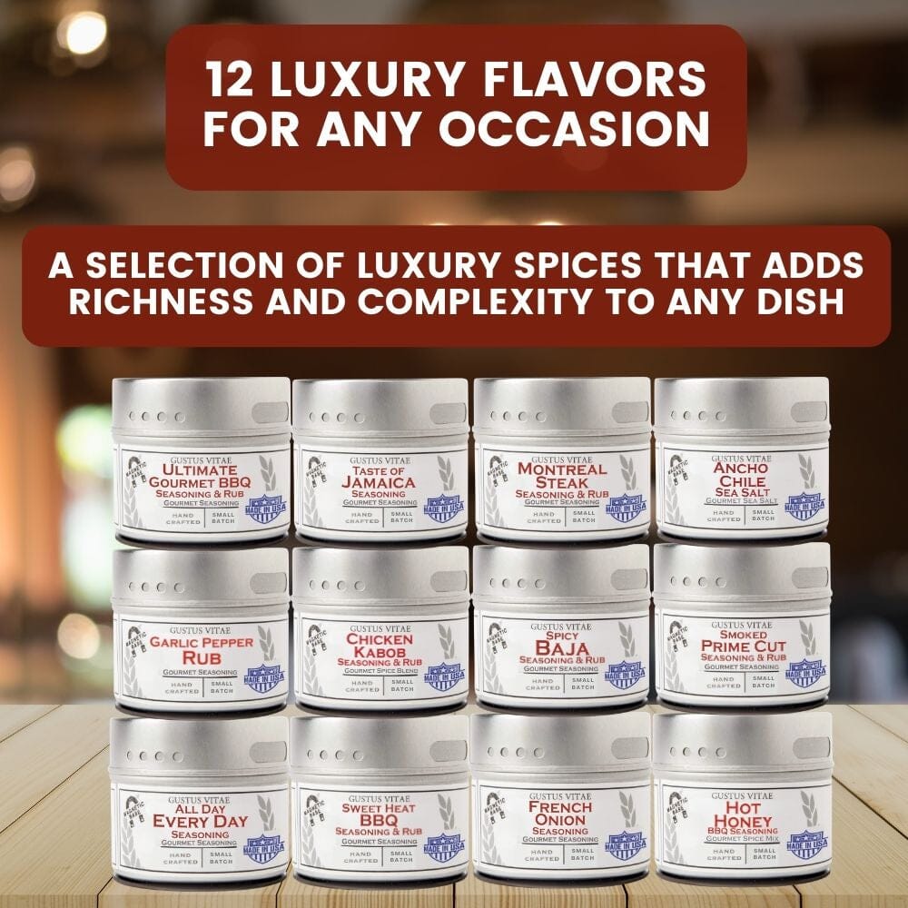 Luxury BBQ House Reserve Seasonings | Set of 12 Tins