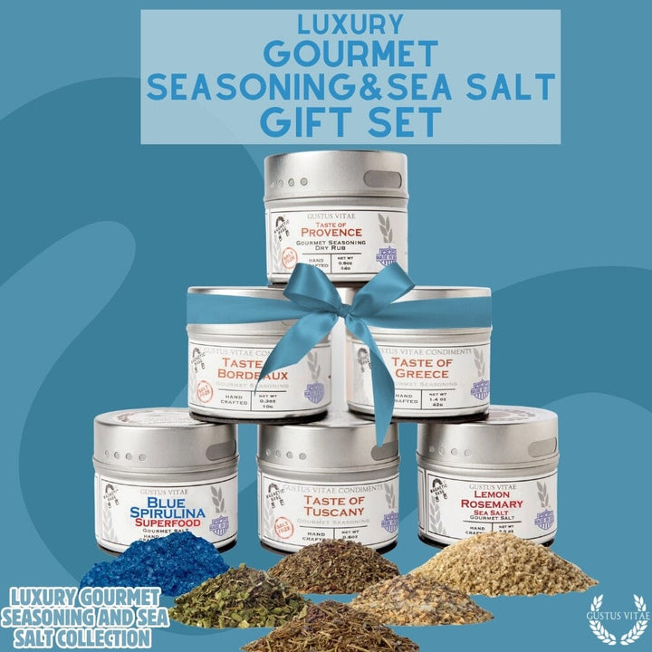 Luxury Gourmet Seasoning and Sea Salt Collection - 6 Tins - BBQRubs.com