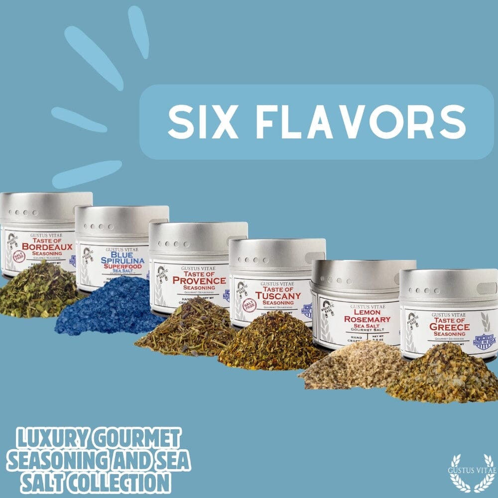 Luxury Gourmet Seasoning and Sea Salt Collection - 6 Tins - BBQRubs.com