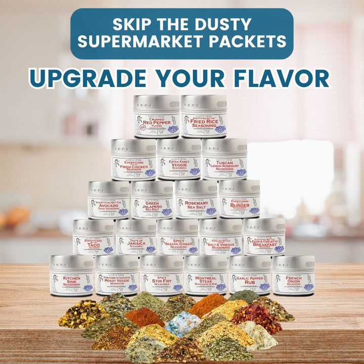 Luxury Pantry Refresh | House Favorites Seasonings & Sea Salts | Set of 20 Tins