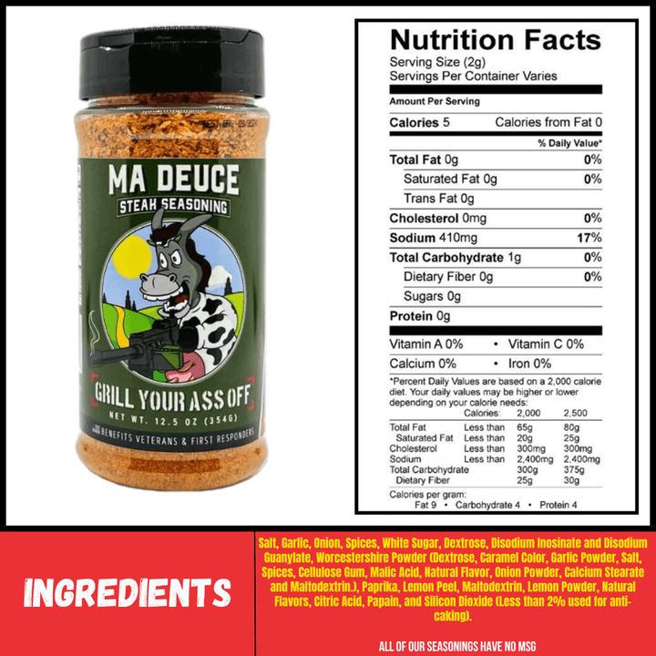 Ma Deuce Steak Seasoning - BBQRubs.com