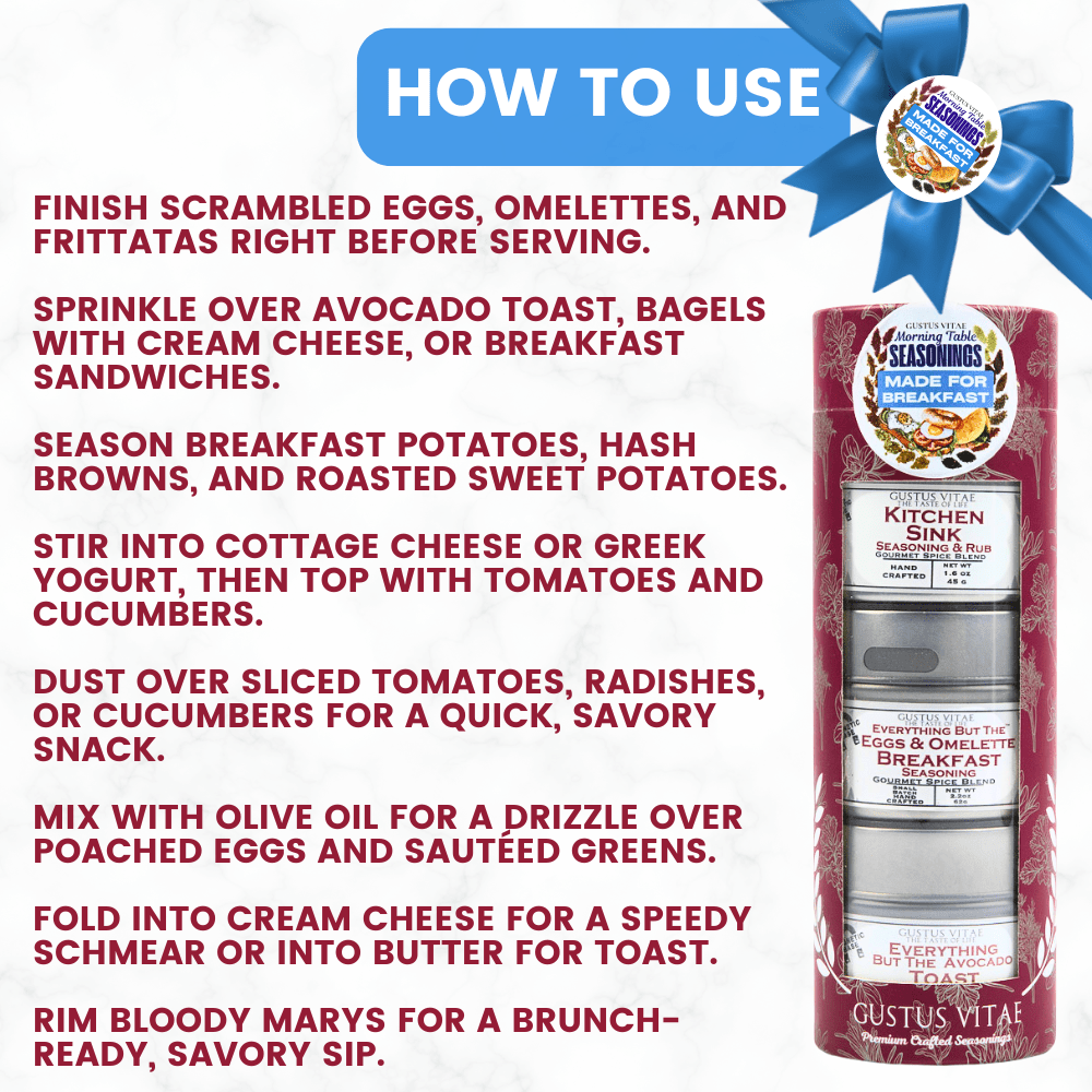 Made for Breakfast: The Morning Table Seasonings | Gift Pack Set of 3 - BBQRubs.com