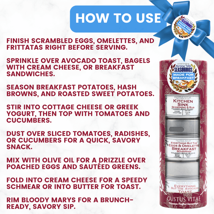 Made for Breakfast: The Morning Table Seasonings | Gift Pack Set of 3